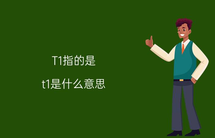 T1指的是（t1是什么意思 t1到底是什么意思）